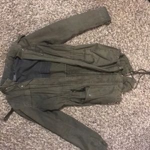 long green Levi’s army jacket
